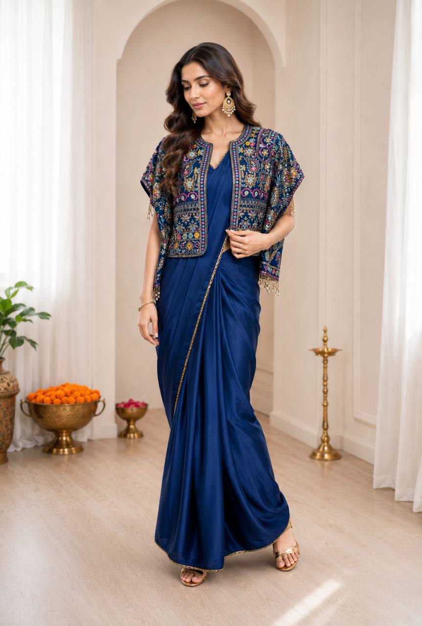 Ready-to-Wear Heavy Crepe Silk Saree