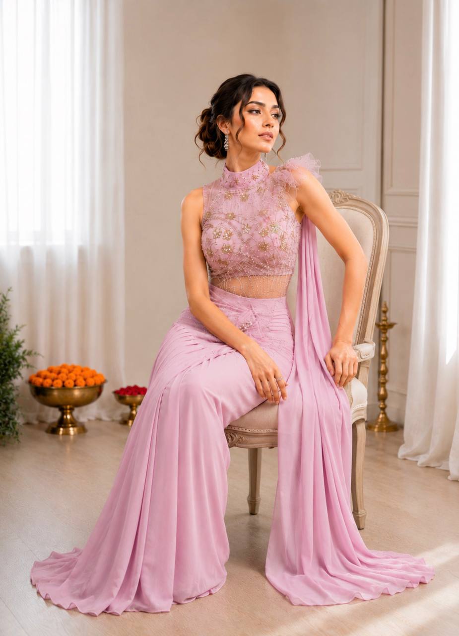 Ready-to-Wear Sequins Saree