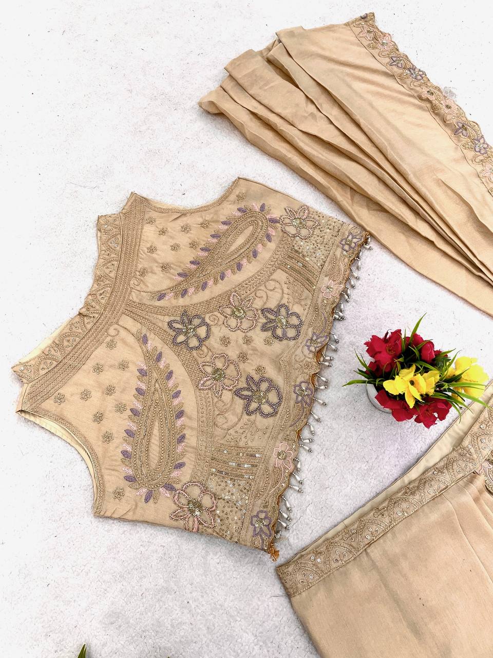 Premium Star Georgette Lehenga Saree