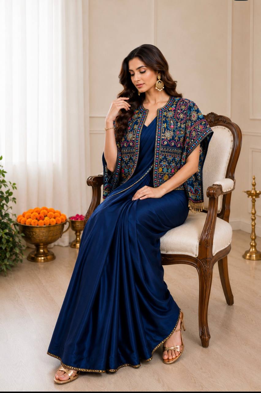 Ready-to-Wear Heavy Crepe Silk Saree