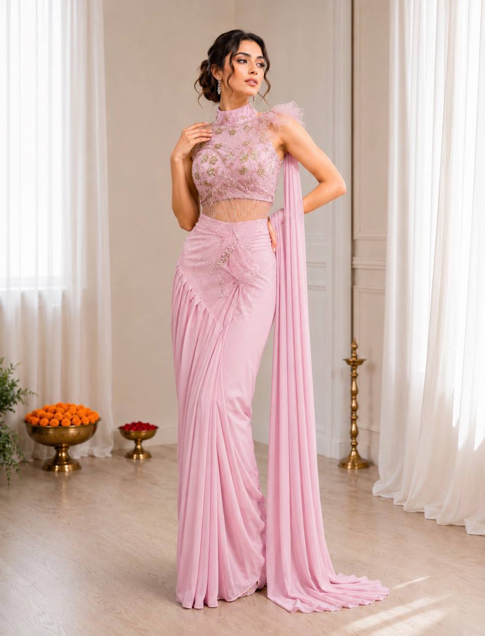 Ready-to-Wear Sequins Saree